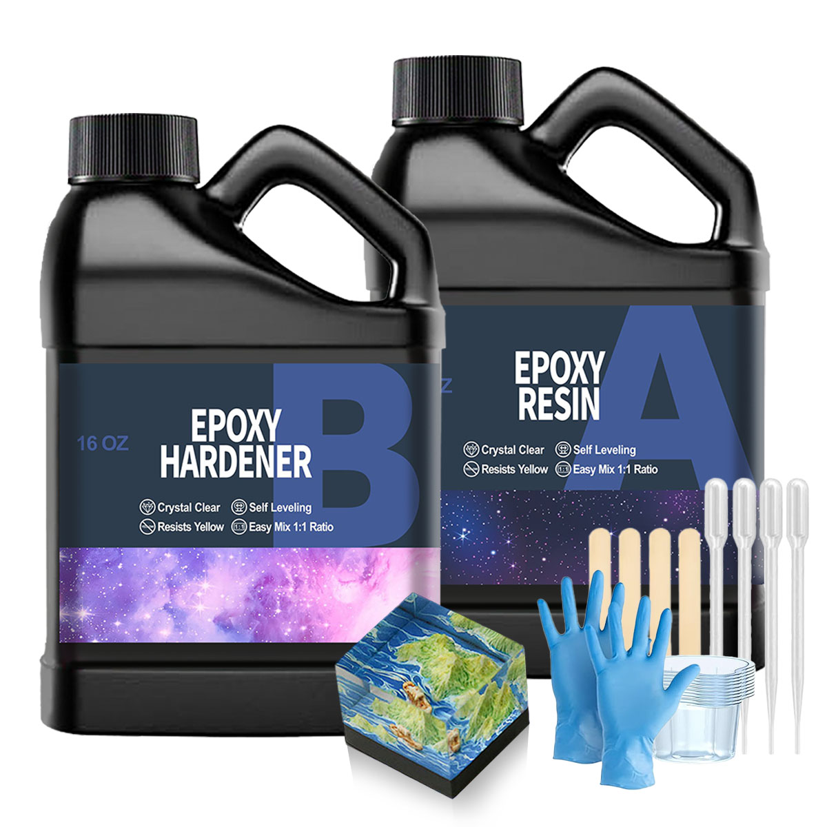 Resin Jewelry Kit - 32OZ Transparante Epoxyhars Kit, Niet-Geelwordende, Belloofrije