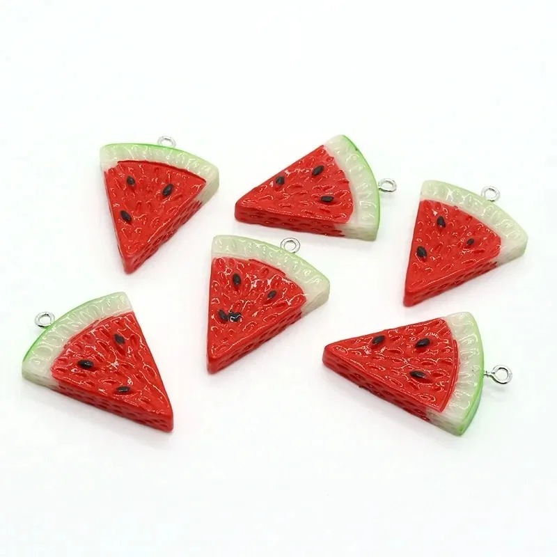 Resin Craft Projects - 10 stuks dubbelzijdige driehoekige watermeloen hars