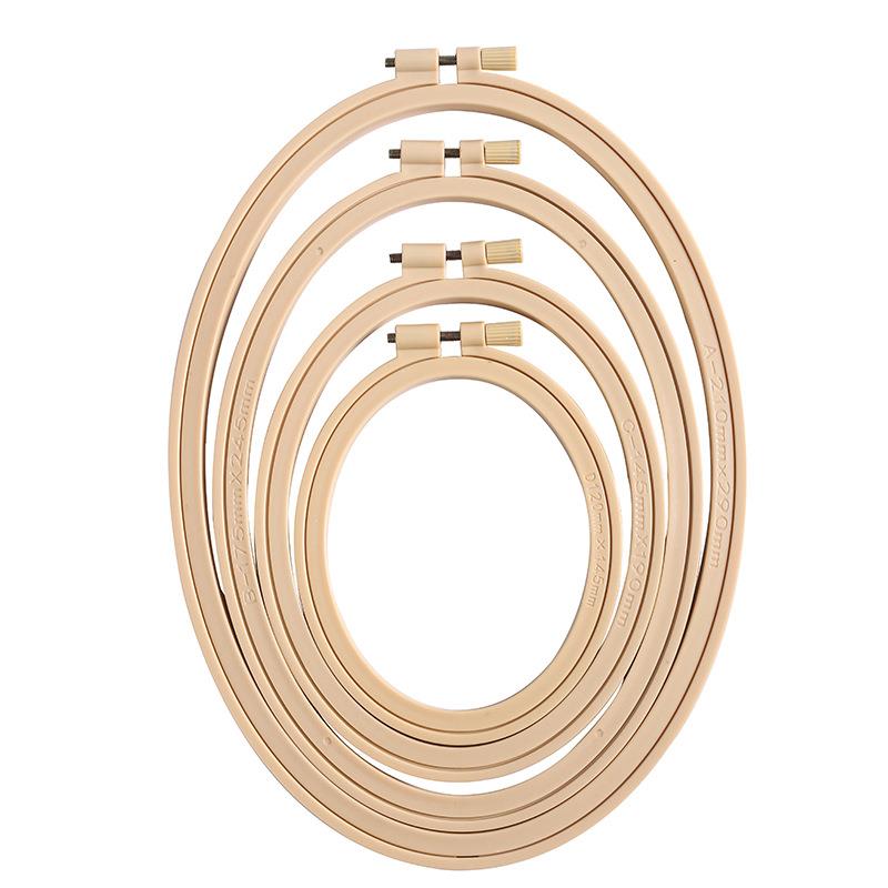 Wood Ring Blank - Imitatie Bamboe Plastic Ovale Houten Kleur
