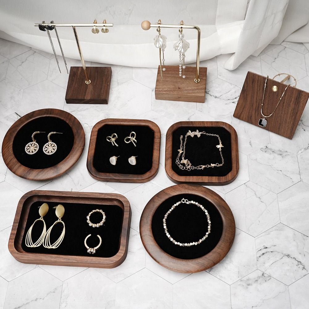 Wood Ring Blank - Eenvoudige geometrie houten ringen lade prachtige