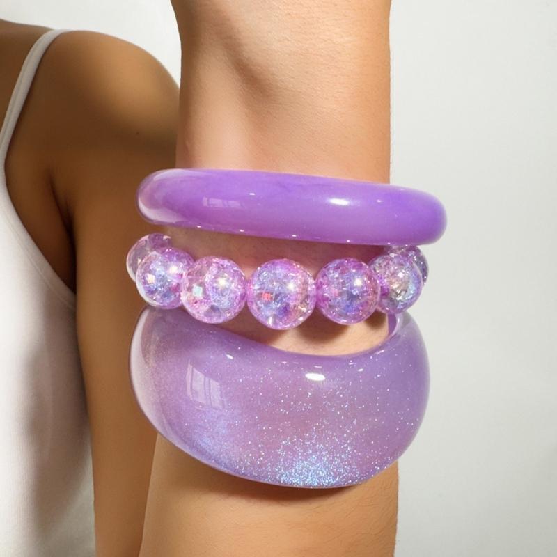 Resin Glitter Pack - P9FE-pakket 1 set kleurrijke glitterhars armband