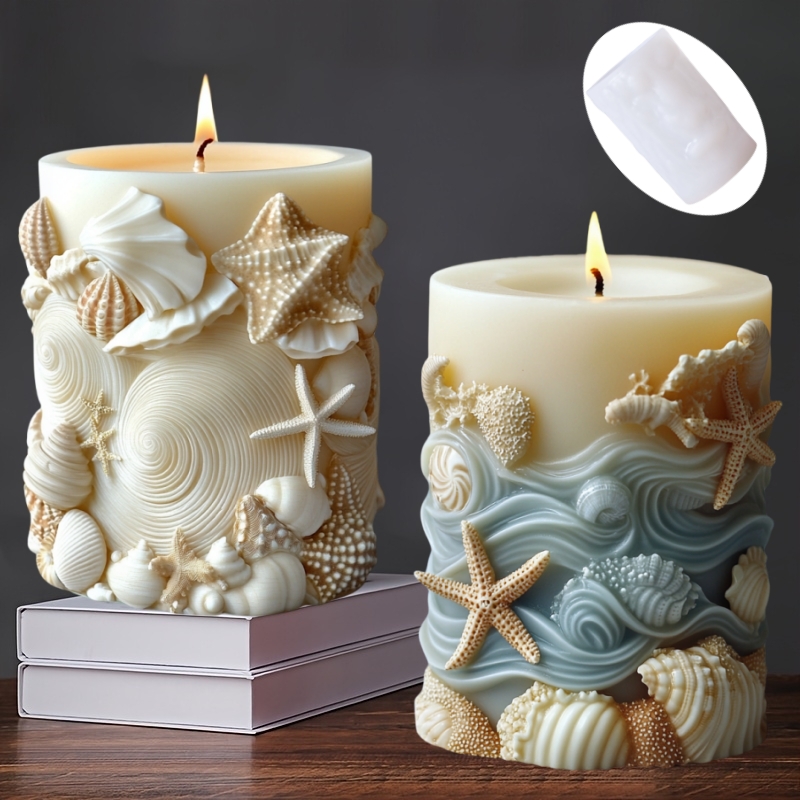Resin Ocean Wave Mold - DIY Oceaan stijl reliëf cilindrische kaars