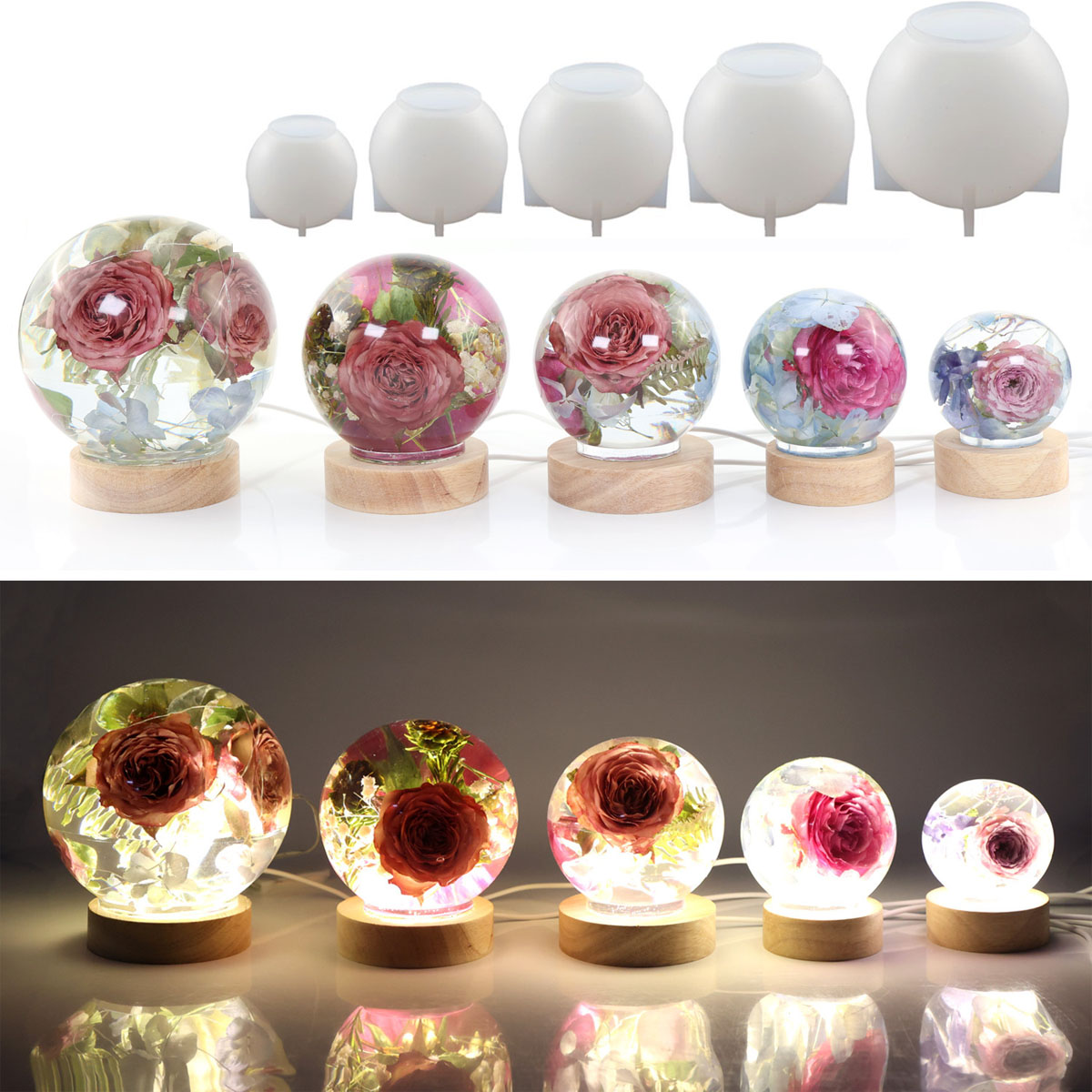 Resin Craft Ideas - 65-120mm bol bal siliconen mal voor