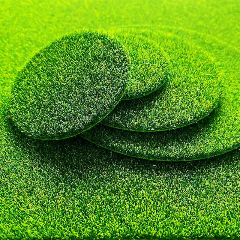 Terrarium Moss Art - 5/10 Stuks Ronde Kunstmatige Mos Nep