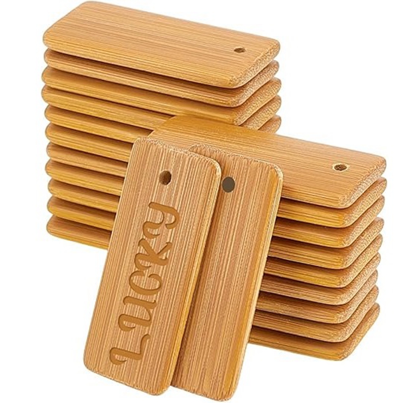 Wood Ring Blank - 50 stuks houten tags sleutelhanger blanks