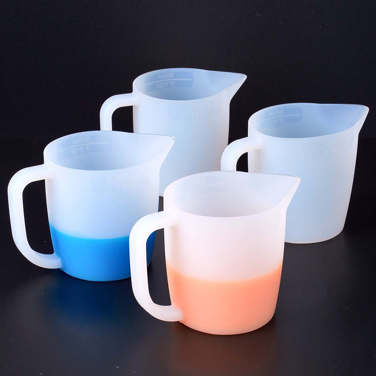 Mixing Cup Silicone - 500ML siliconen maatbeker met handvat voor