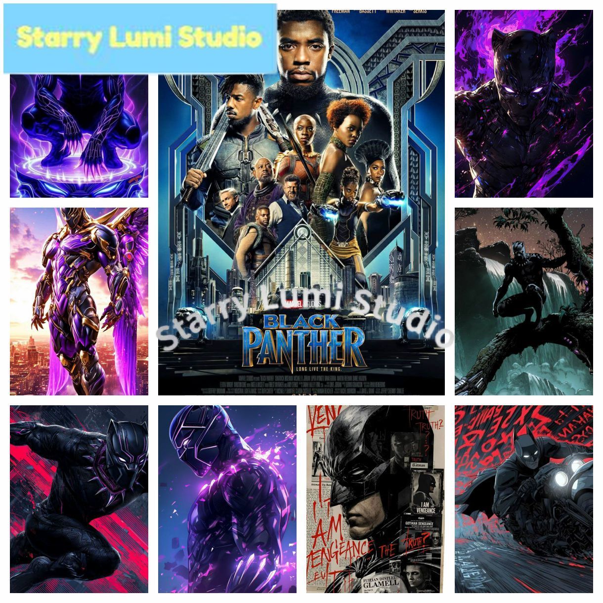Resin Craft Kit - Black Panther glanzende heldere diamant schilderij