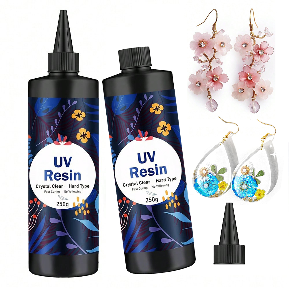 Resin Jewelry Kit - 250g/500g UV-hars, heldere harde lijm, zonne-geactiveerde