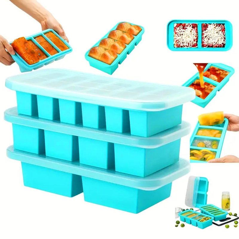 Serving Tray Mold - 2 of 3-delige siliconen vriesbakvorm met