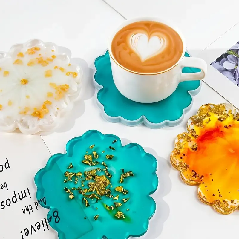 Geode Mold Silicone - DIY Sakura-vormige siliconenharsmal, aanpasbare geode-onderzetter en
