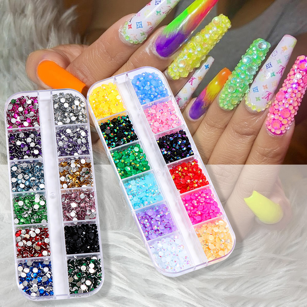 Resin Glitter Pack - 2400 stuks 2mm AB Jelly Strass