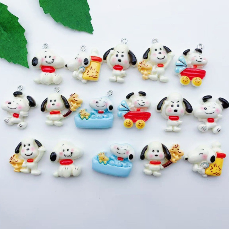 Resin Craft Projects - 12 stuks hars cartoon hondenhangers, DIY