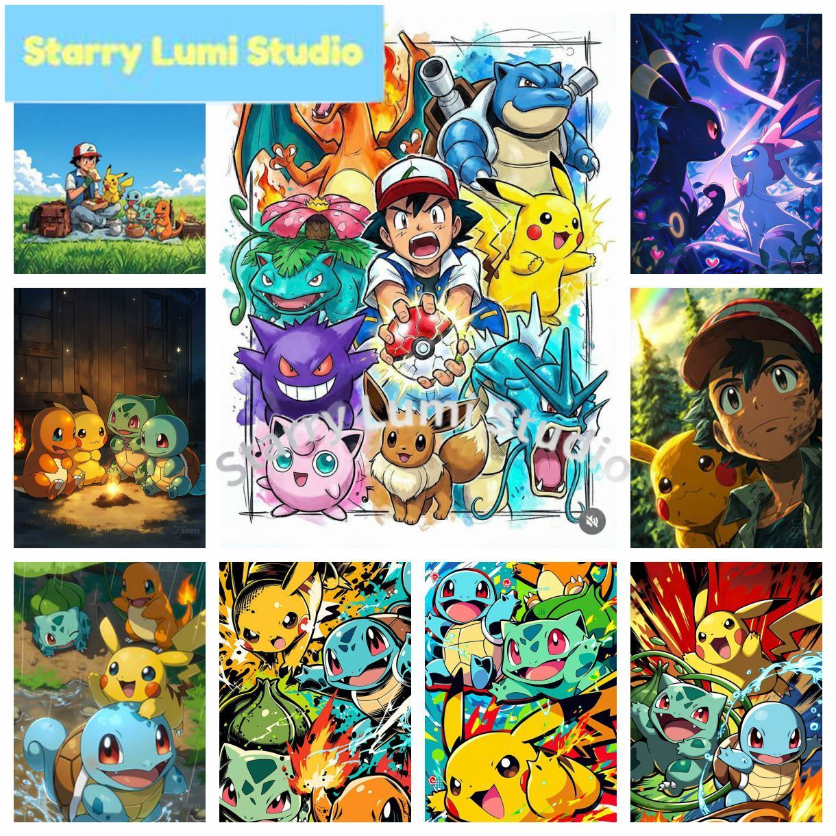 Resin Craft Kit - 2026 Nieuwe Pokémon Schattige Pikachu 5D