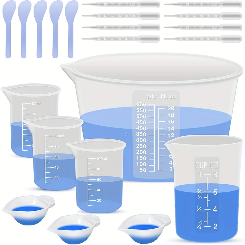 Mixing Cup Silicone - Siliconenhars meng- en maatbekers voor harsbenodigdheden,