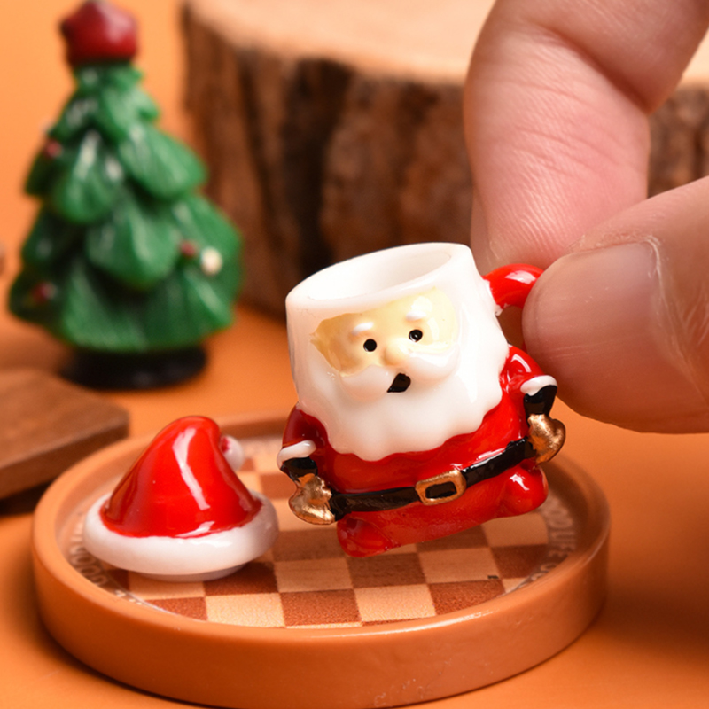 Resin Crafts - Mini Santa Theekopje Ornament - Hars