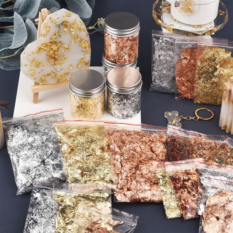 Gold Foil Flakes - 1/2/3/5/10G Imitatie Gold Sliver Koper Folie