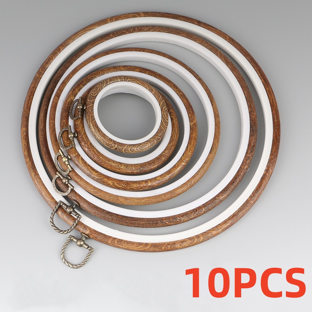 Wood Ring Blank - 10 Stks/set 7.5-26Cm Ronde Houten Kleur