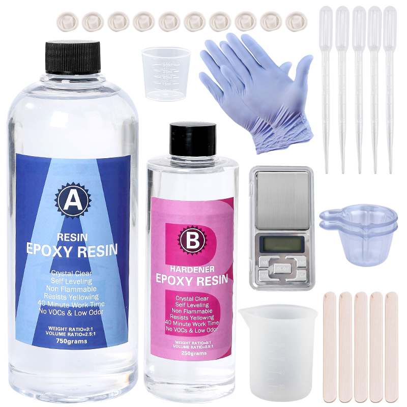 Resin Ocean Wave Mold - Epoxyhars Kit Kristalhelder Gemakkelijk Mix 3:1
