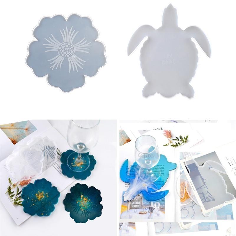 Geode Mold Silicone - R3mc 2pcs diy bloemvorm siliconen geode