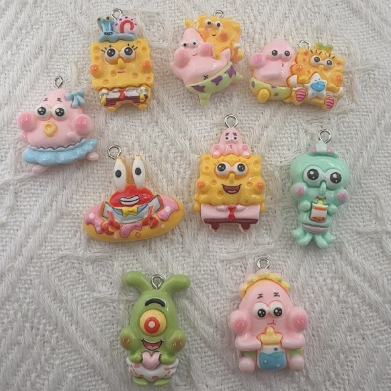 Resin Craft Projects - 10 stuks cartoonhars hangers, DIY sieraden