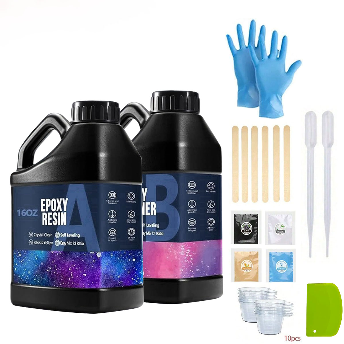 Resin Jewelry Kit - 1000ml Kristalheldere Epoxyhars Kit Geen Vergeling