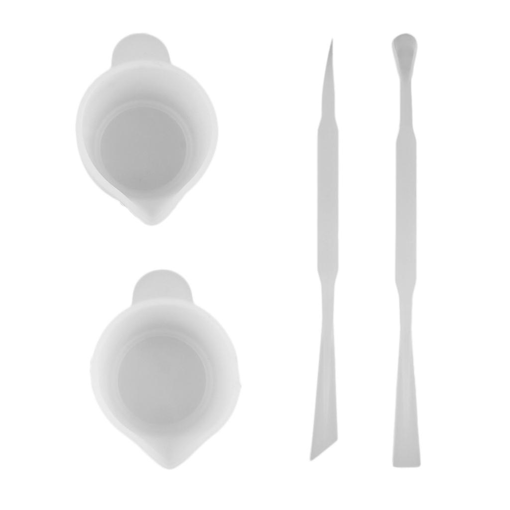 Mixing Cup Silicone - Harsmengbekers met siliconen lepels, epoxy-meetvormen voor
