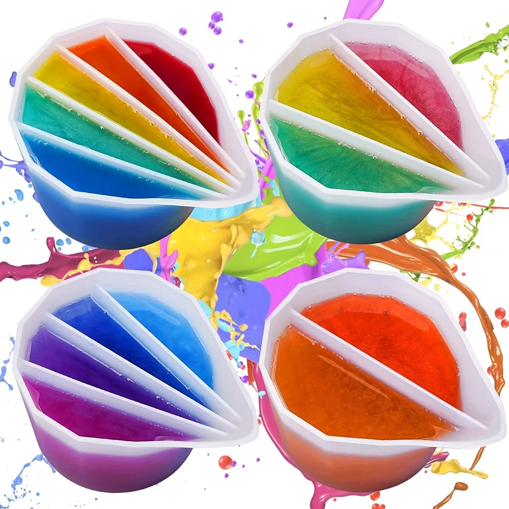 Mixing Cup Silicone - Kleurmenging Split Cup voor het gieten
