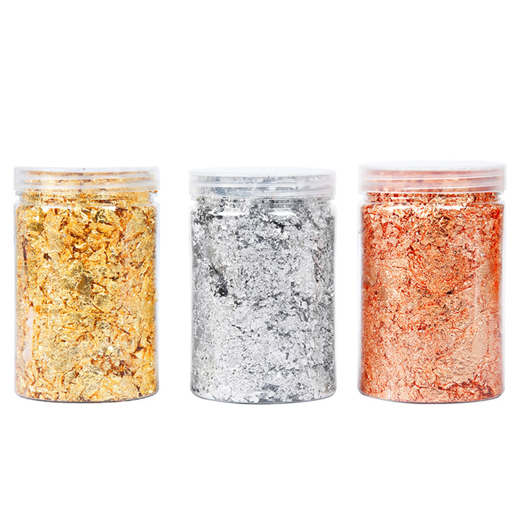 Gold Foil Flakes - Glanzende echte bladgoud Schabin vlokken 10g