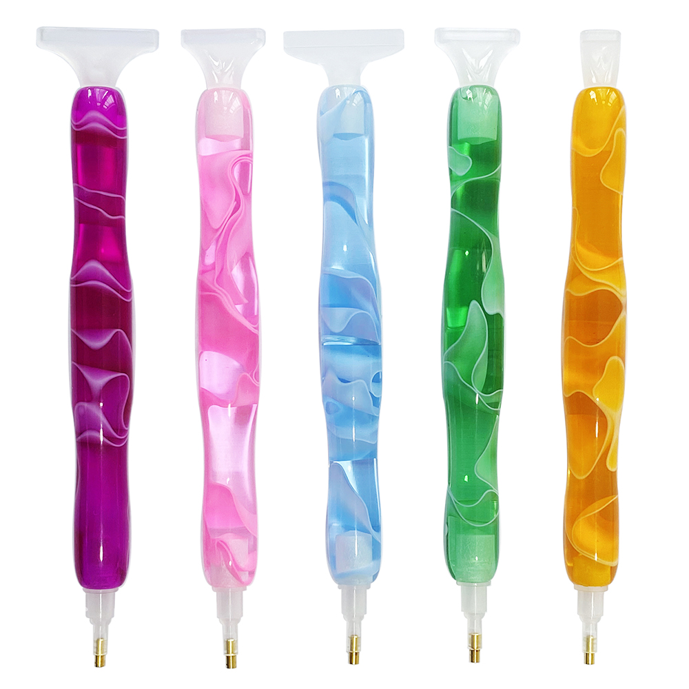 Resin Craft Kit - Kleurrijke harsdiamant schilderpen met 5 verwisselbare