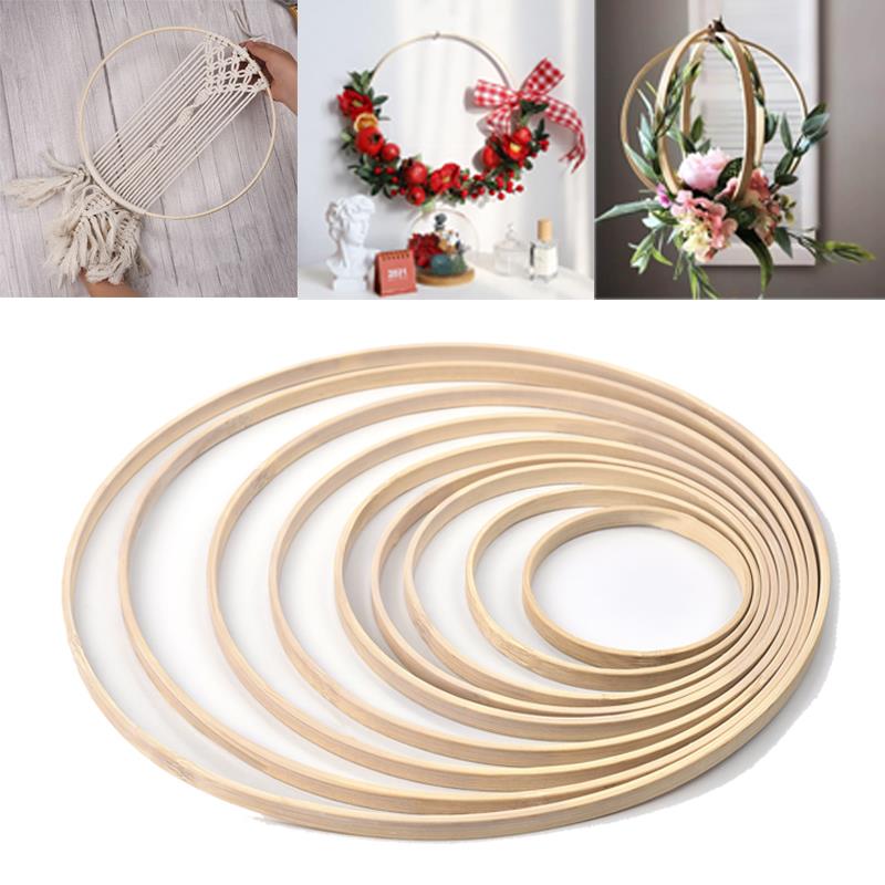 Wood Ring Blank - 1/5Pcs 8-33Cm Houten Diy Handgemaakte Catcher