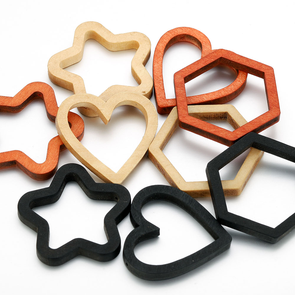 10 stuks houten hart vierkante - Resin Crafts Diy recensie en prijs