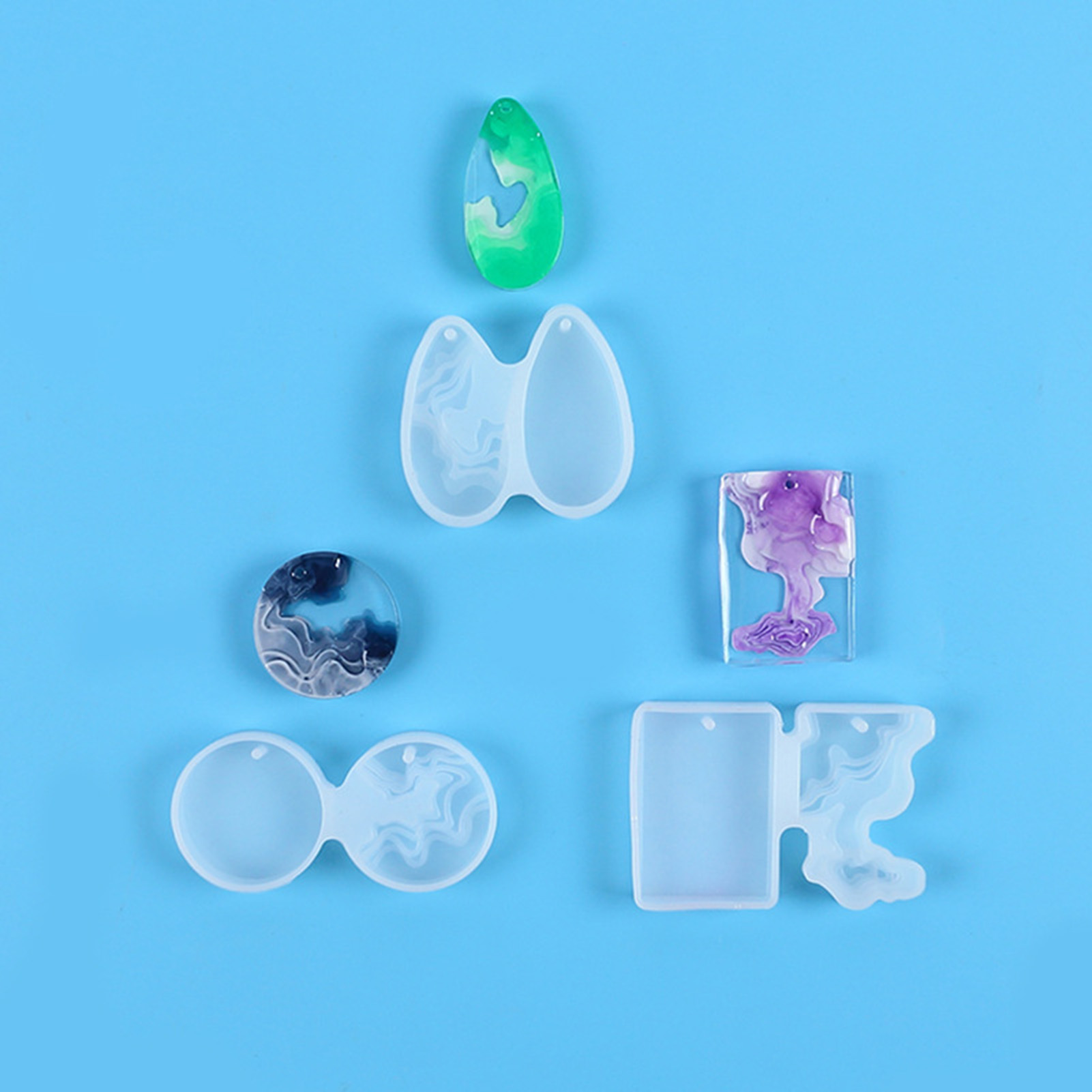 3-delige DIY kristallen malset - Geode Mold Silicone recensie en prijs