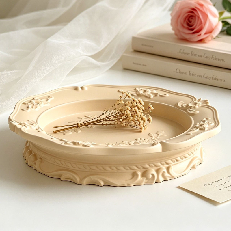 Elegante vintage barokke kant  - Coaster Mold Round recensie en prijs