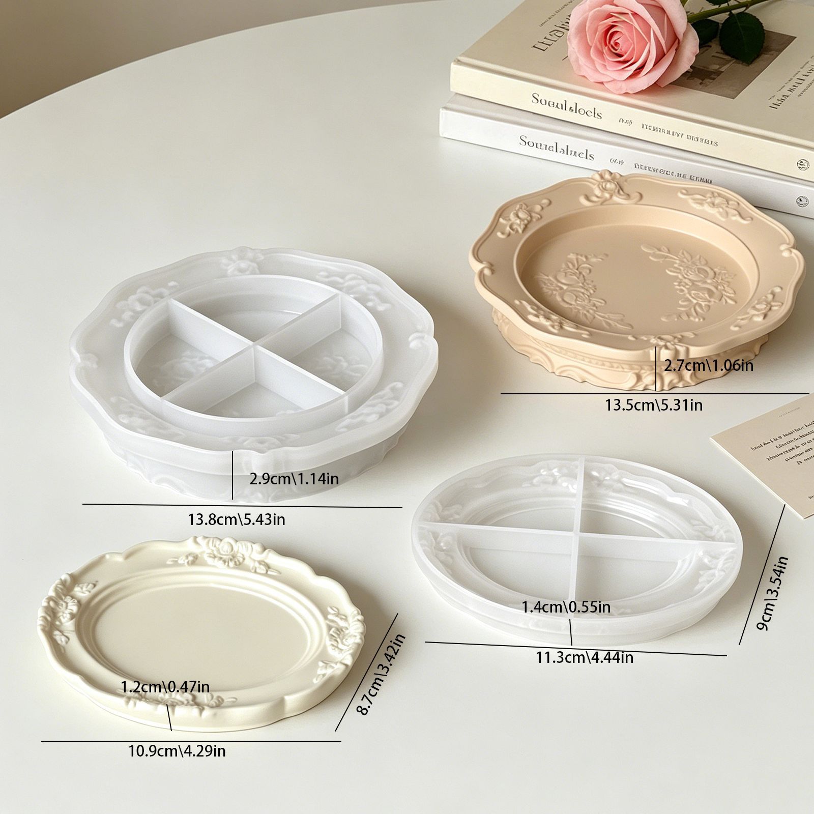 Elegante vintage barokke kant  - Coaster Mold Round recensie en prijs