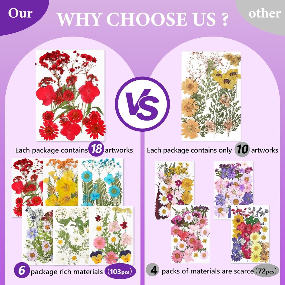 Gedroogde geperste bloemen voo - Dried Flower Bulk recensie en prijs