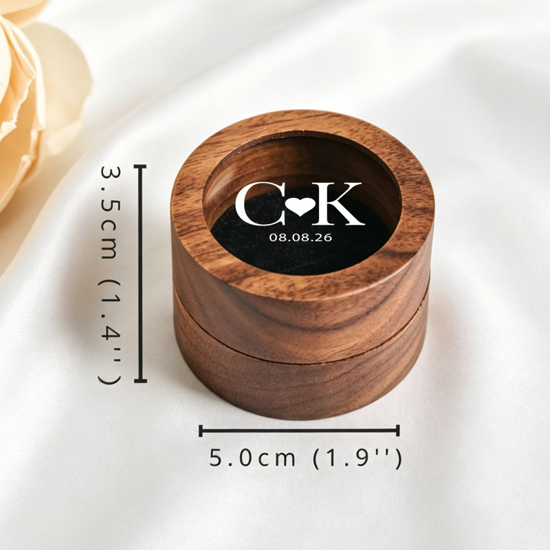 Gepersonaliseerde trouwringdoo - Wood Ring Blank recensie en prijs