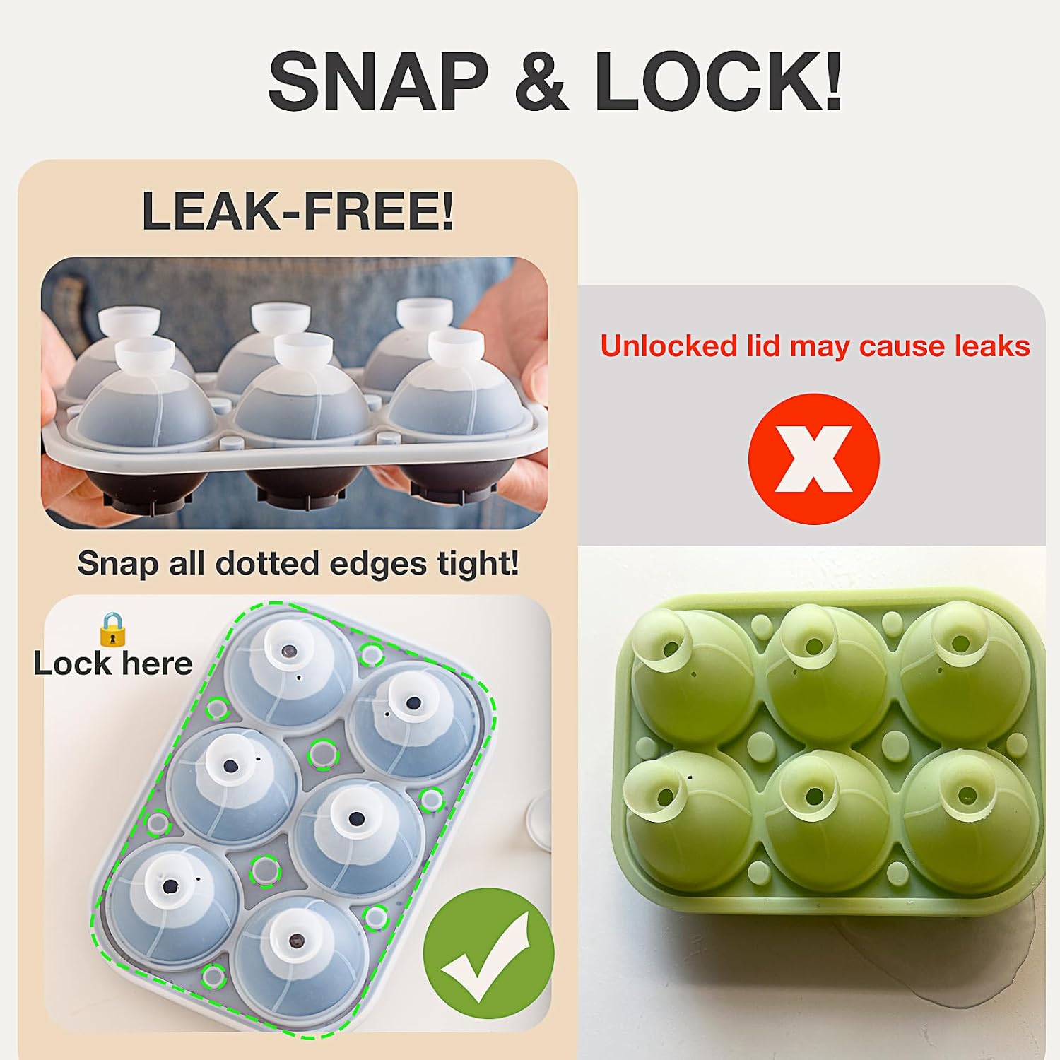 Grote vierkante ijsvormpjes me - Silicone Mold Tray recensie en prijs
