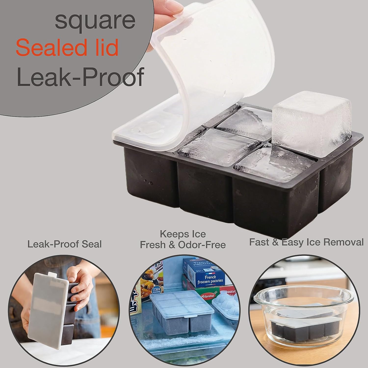 Grote vierkante ijsvormpjes me - Silicone Mold Tray recensie en prijs