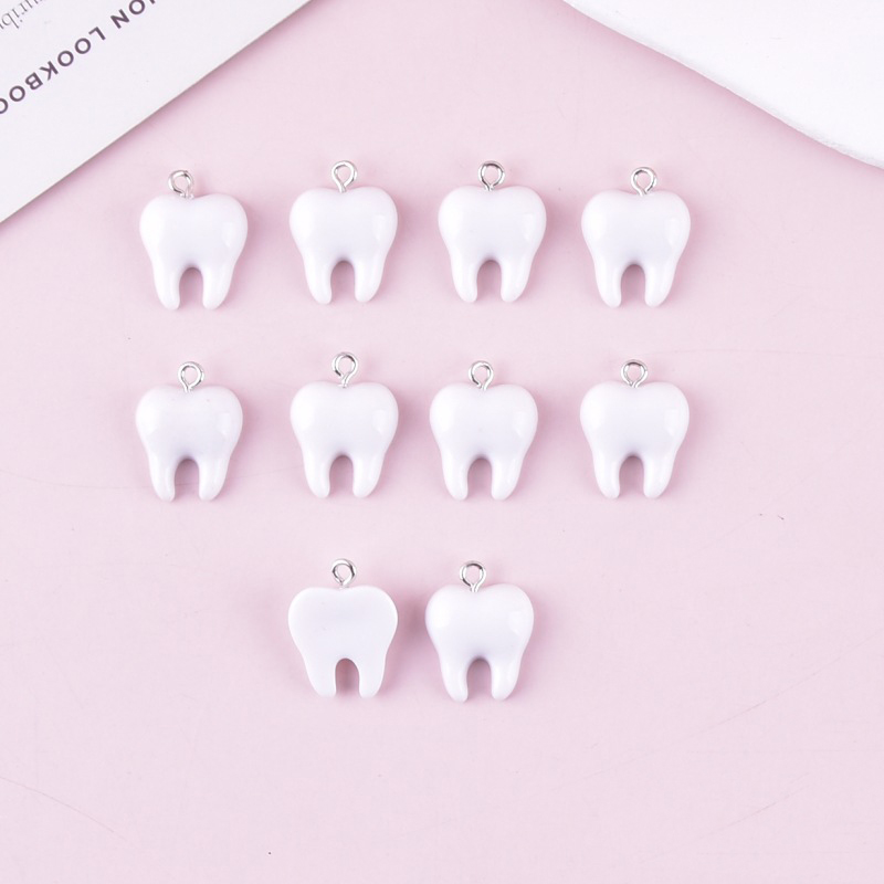 10 stuks schattige witte tande - Resin Craft Projects recensie en prijs
