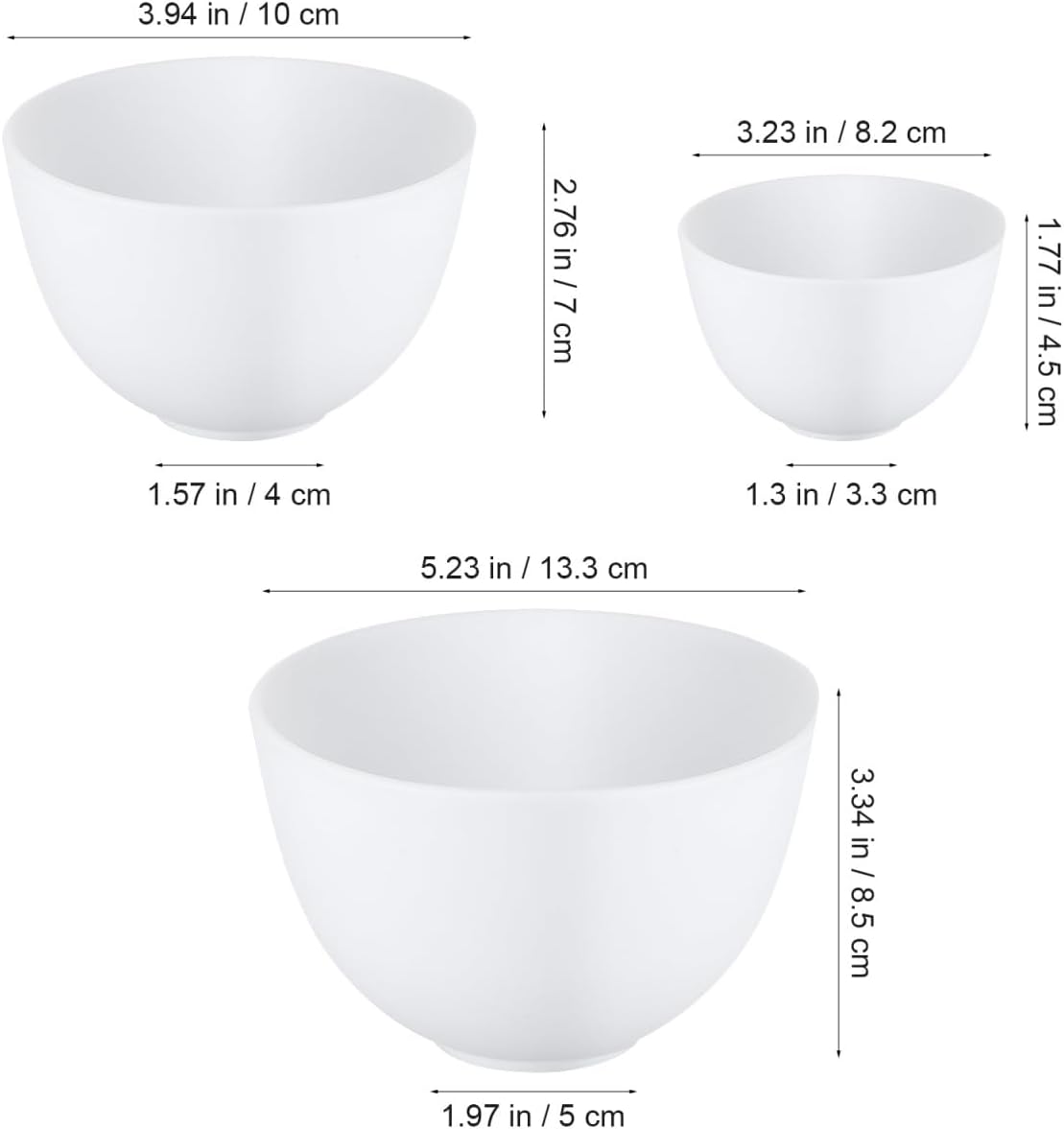 3-delige set siliconen kommen  - Mixing Cup Silicone recensie en prijs