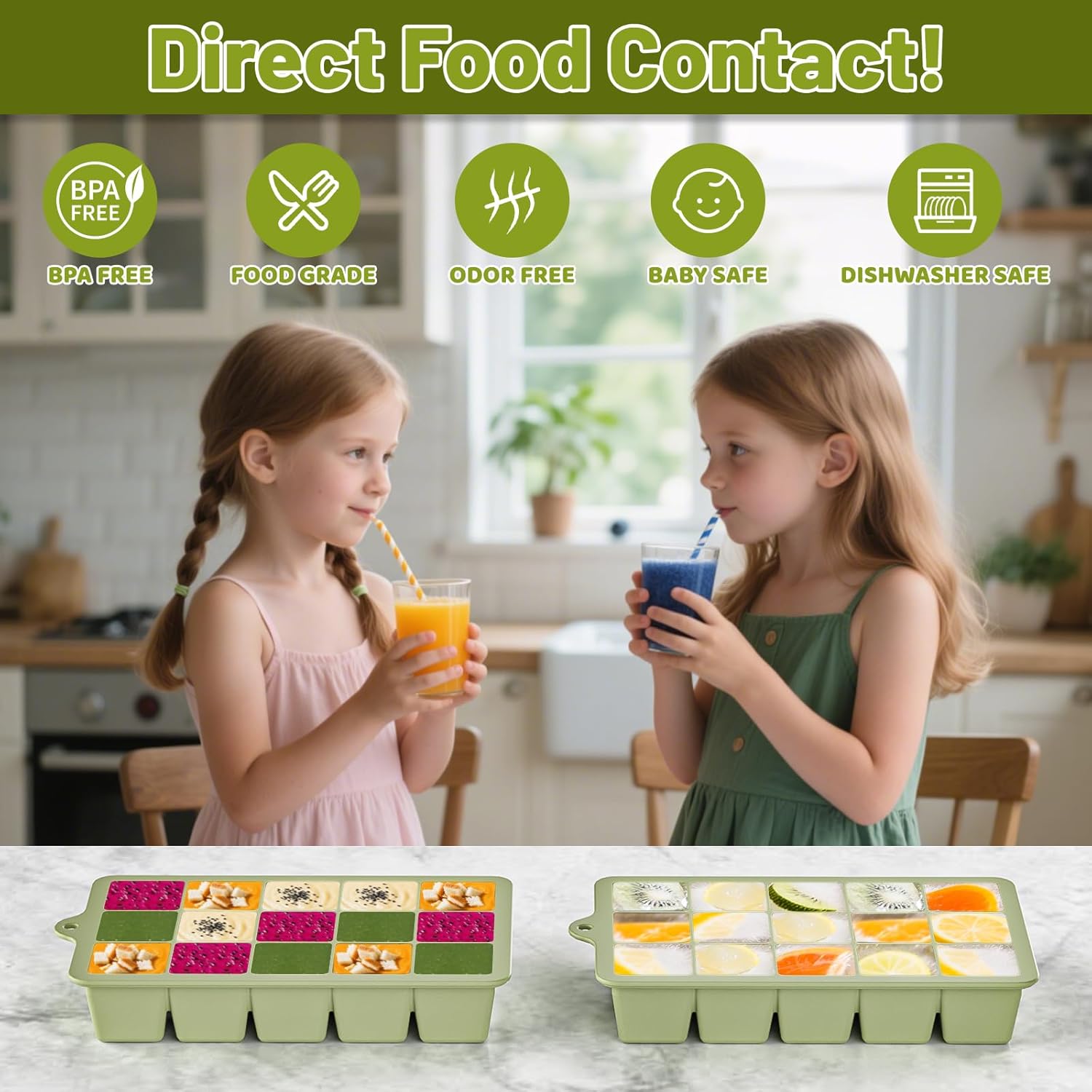 Silicone ijsblokjesvormpjes 3- - Silicone Mold Tray recensie en prijs