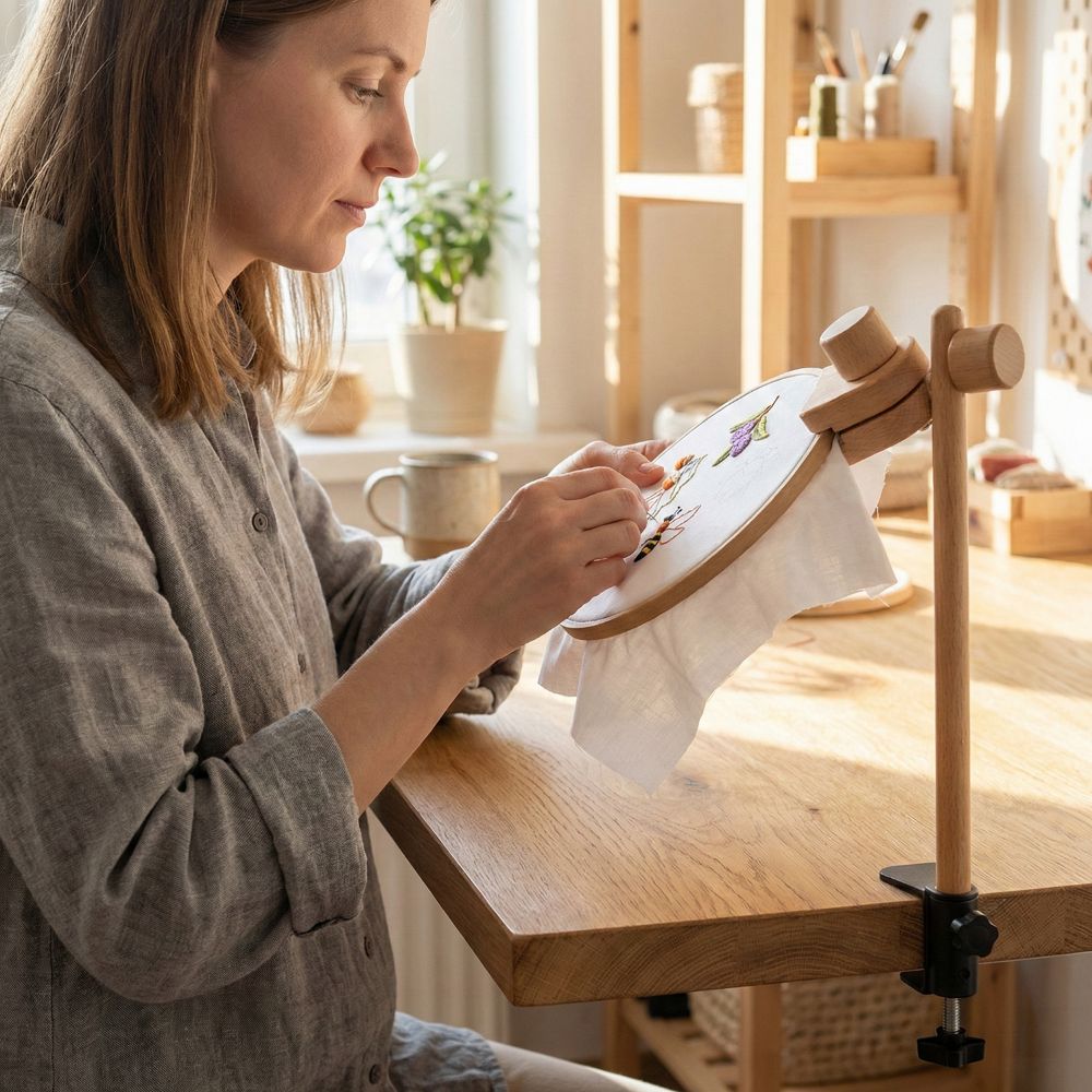 Beukenhouten borduurraam met l - Wood Ring Blank recensie en prijs
