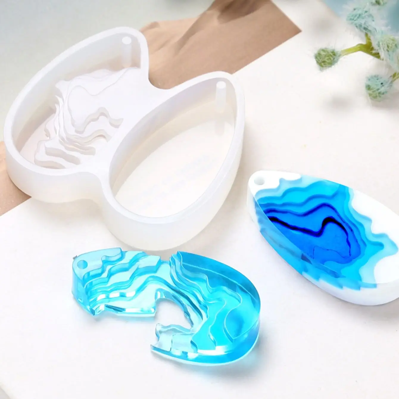 Ronde waterdruppel handgemaakt - Resin Ocean Wave Mold recensie en prijs