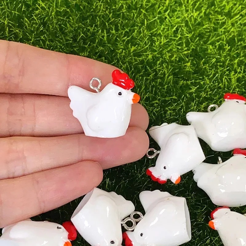 10 stuks schattige mini 3D kip - Resin Crafts Diy recensie en prijs