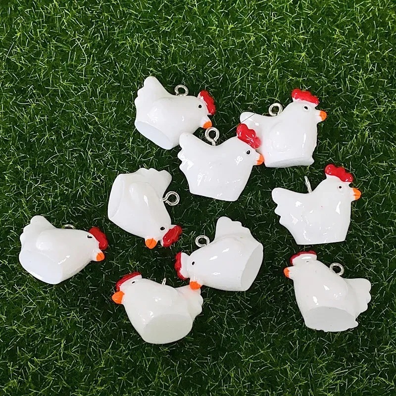 10 stuks schattige mini 3D kip - Resin Crafts Diy recensie en prijs
