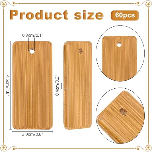 50 stuks houten tags sleutelha - Wood Ring Blank recensie en prijs