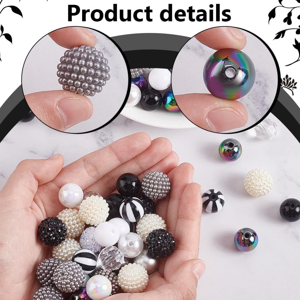 106 stks Chunky Kralen 12 Stij - Resin Crafts recensie en prijs
