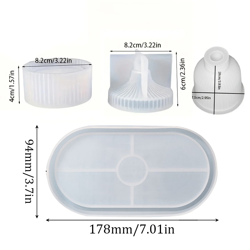 4 stuks siliconen mallen ovale - Silicone Mold Tray recensie en prijs