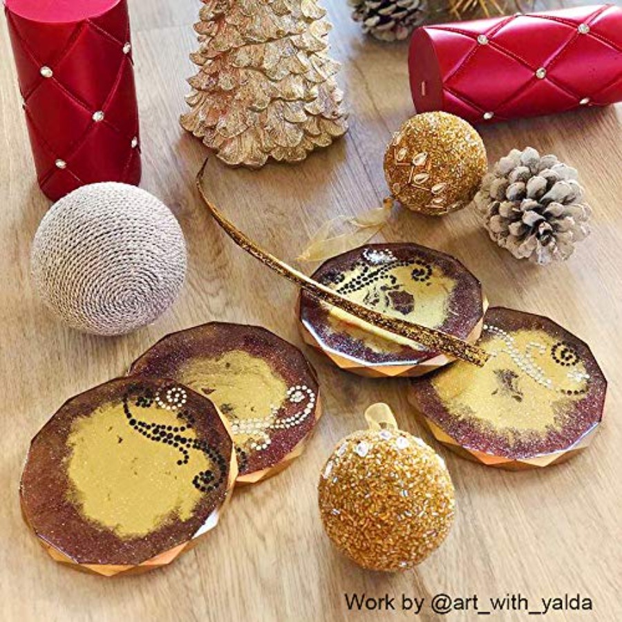 4-delige set onderzettersvorme - Geode Mold Silicone recensie en prijs