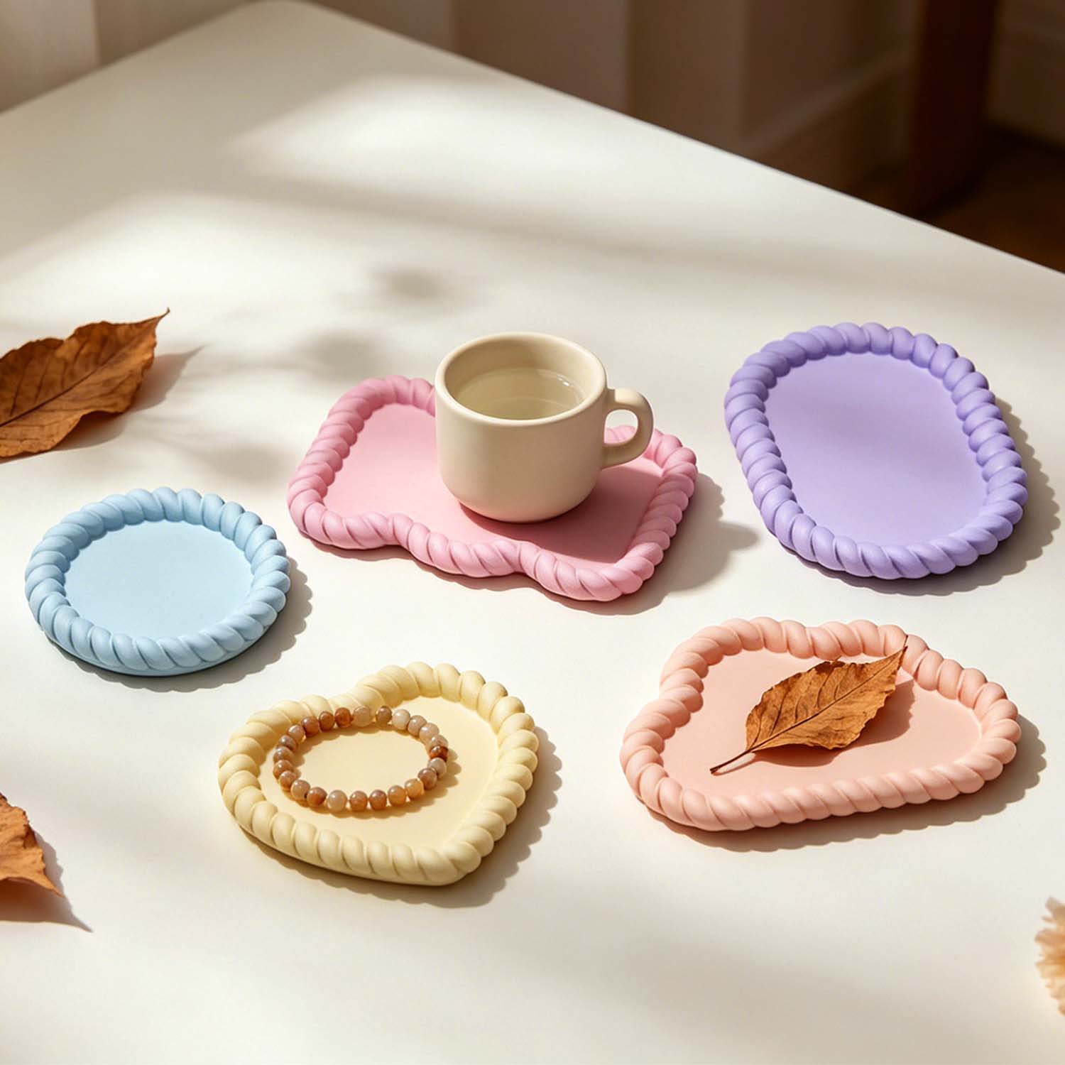 Diverse sets jute onderzetters - Serving Tray Mold recensie en prijs